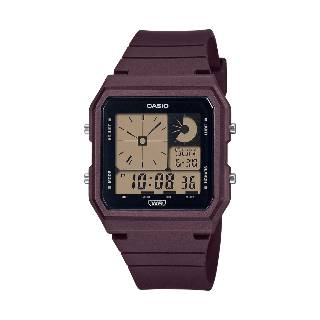 CASIO Digital Playful LED W/Time Alarm Brown LF20W-5A