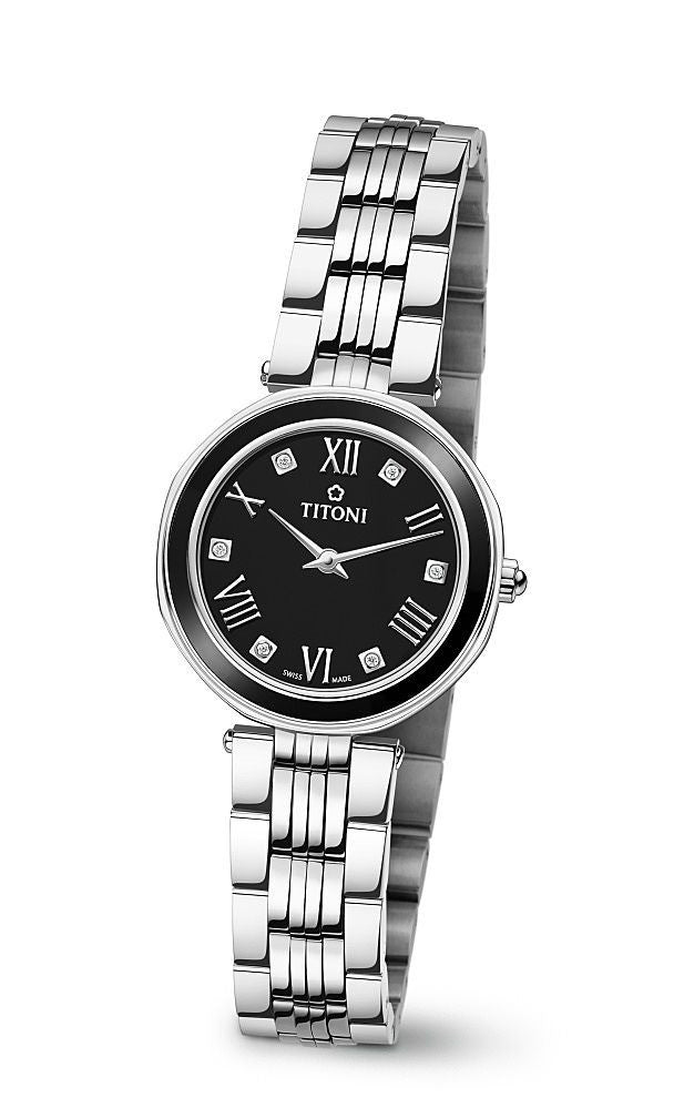 MADEMOISELLE BY TITONI TQ 42938-SB-552 Ladies Quartz Watch