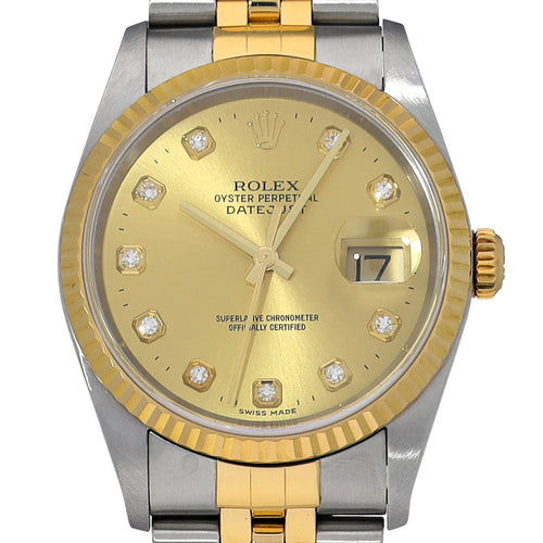 ROLEX Datejust Men's 16233G Yellow Gold/Stainless Steel Watch