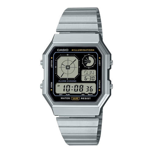 CASIO Vintage Digital Stylish Octagon A130WE-1A Watch