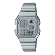 CASIO Digital Stylish Octagon Silver Face SS A130WE-7A