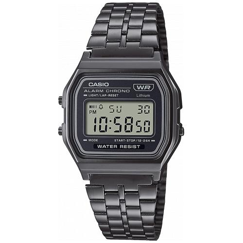 CASIO Vintage Digital LED WR Black IP A158WETB-1A