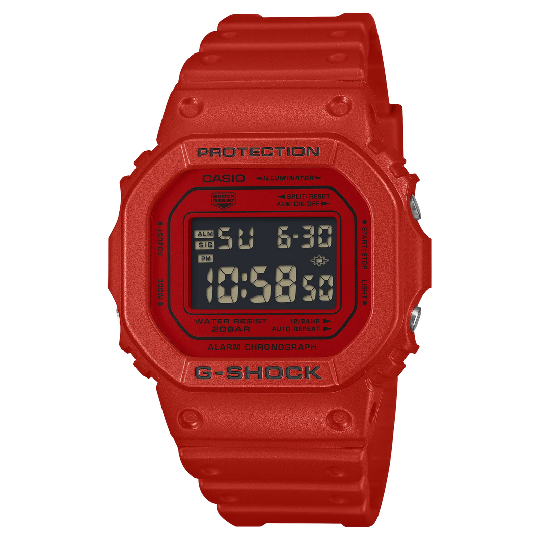 CASIO G-Shock Iconic Red Bezel Resin DW5600RRB-4D