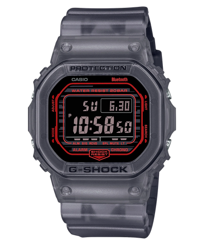 CASIO G-SHOCK Digital Bluetooth Black/Red Transparent DWB5600G-1D