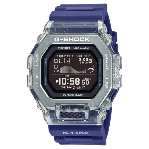 CASIO G-Shock Digital G-Lide Gleaming Wave Blue Resin GBX100S-2D