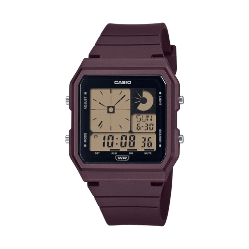 CASIO Digital Playful LED W/Time Alarm Brown LF20W-5A