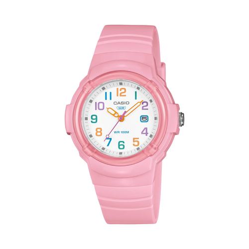 CASIO Analogue POP Design White Dial Pink Resin LX800H-4A