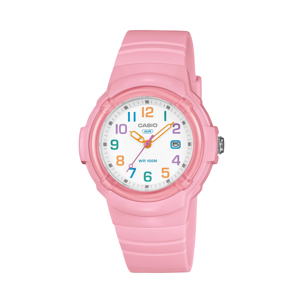CASIO Analogue POP Design White Dial Pink Resin LX800H-4A