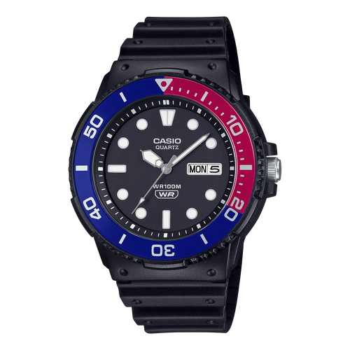 CASIO Analogue Marine Design Blue/Red MRW230H-1E2