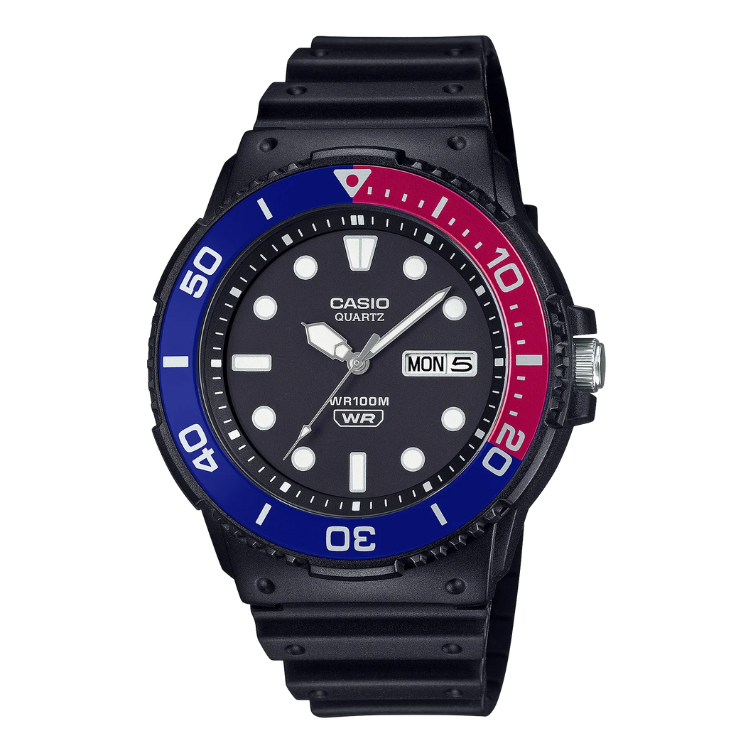 CASIO Analogue Marine Design Blue/Red MRW230H-1E2