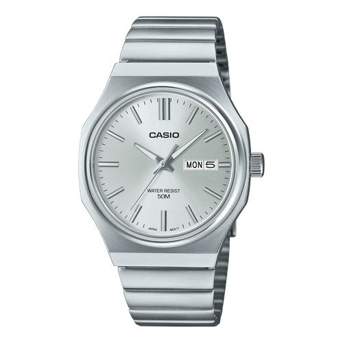 CASIO Vintage Octaganol Case Silver MTPE735D-7A