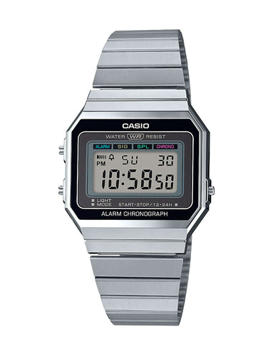 CASIO Digital Vintage Steel Watch W/R Alarm A700W-1A