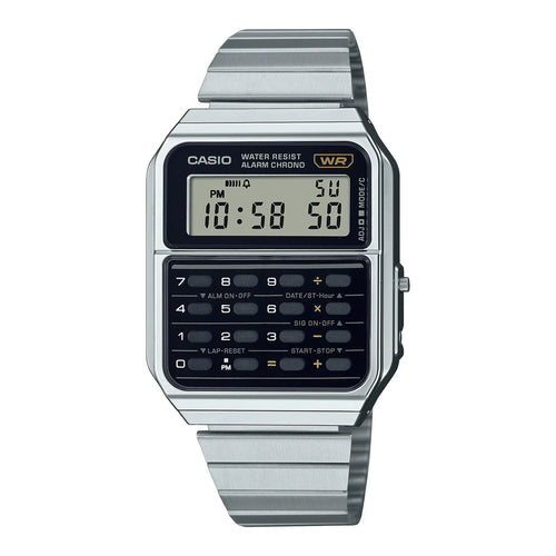 CASIO Vintage Heritage Calculator Dual Alarm WR CA500WE-1ADF