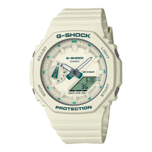 CASIO G-Shock Mid DUO Green Accent White Resin GMAS2100GA-7A