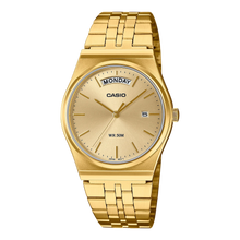 CASIO Analogue Day Date Retro Gold Face MTPB146G-9A