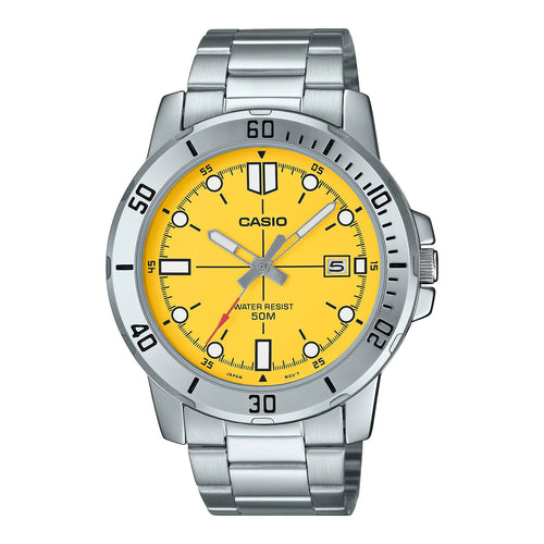 CASIO Analog Yellow Dial Sport MTPVD01D-9E