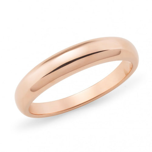 18CT Rose Gold Plain Straight Wedding Ring