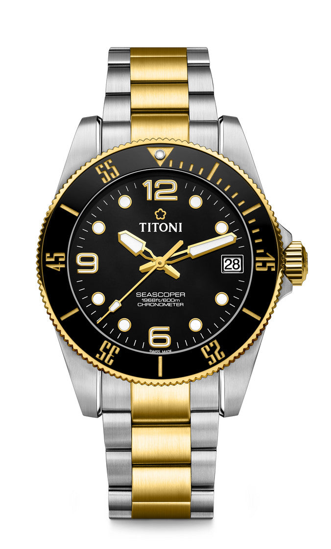 TITONI Seascoper COSC Automatic Diver's 83600 SY-BK-256