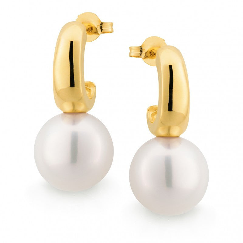 9CT Yellow Gold South Sea Pearl Drop Pearl Earring